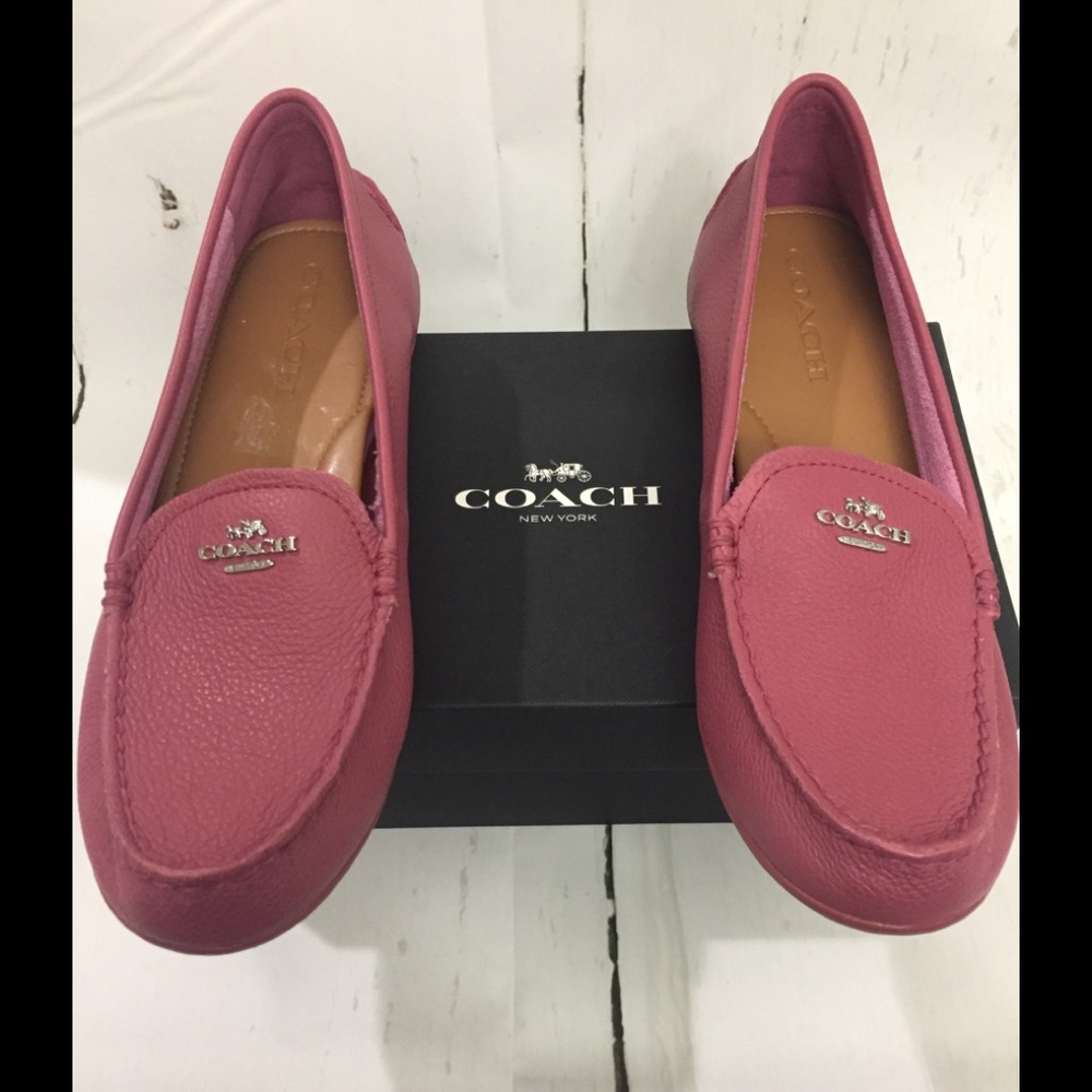 Coach Mary lock up pebble grain lth rouge